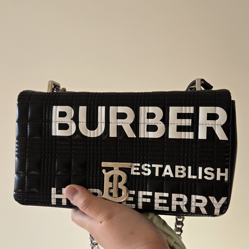 Burberry Black Quilted Horseferry Lola Shoulder Bag